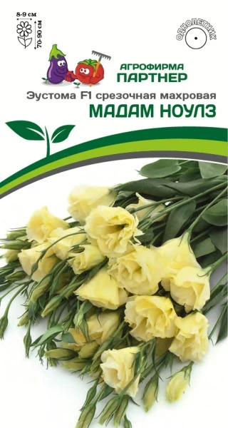 Партнер Эустома F1 срезочная махровая МАДАМ НОУЛЗ ^(5шт в амп)