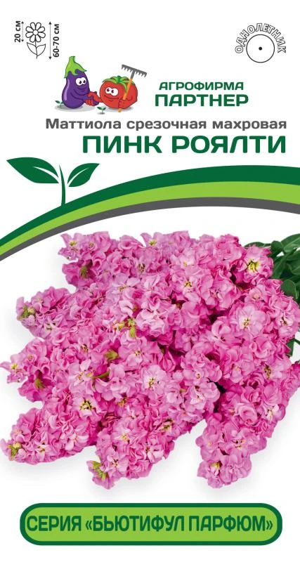 Партнер Маттиола срезочная махровая "Бьютифул Парфюм" ПИНК РОЯЛТИ^(10шт) 2-ной пак