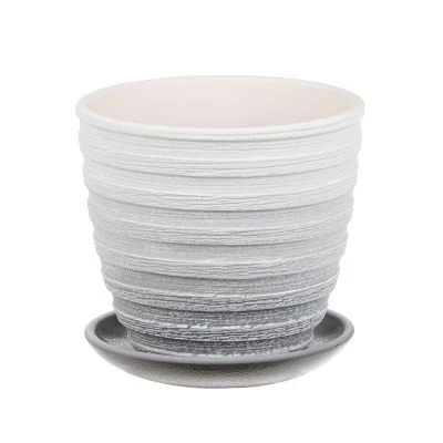 Горшок "Букле" серый крокус №1, 0.7 л