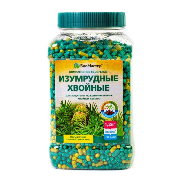 БиоМастер-Изумрудные хвойные, комплексное минеральное удобрение, 1,2кг