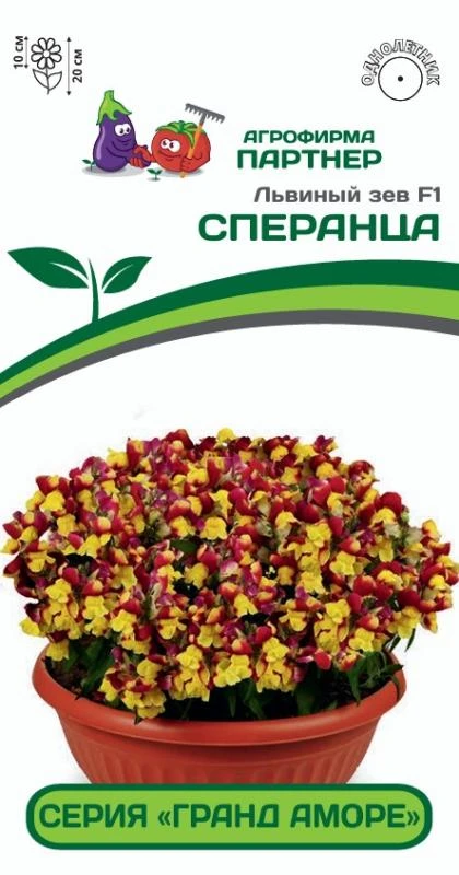 Партнер Львиный зев F1 низкорослый крупноцветковый "Гранд Аморе" СПЕРАНЦА^(10шт) 2-ной пак