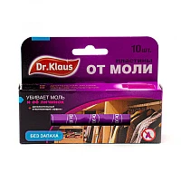Dr.Klaus Пластины от МОЛИ без запаха, в коробке 10 шт.