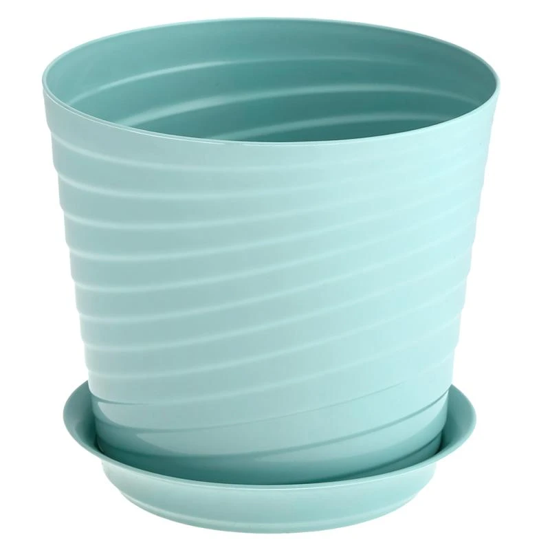 Горшок "Верона", пластик, бирюза D11, изображение 0
