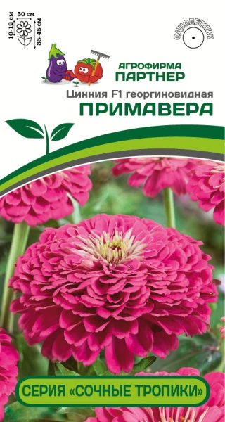 Партнер Цинния F1 ПРИМАВЕРА / георгиновидная ^(4шт)