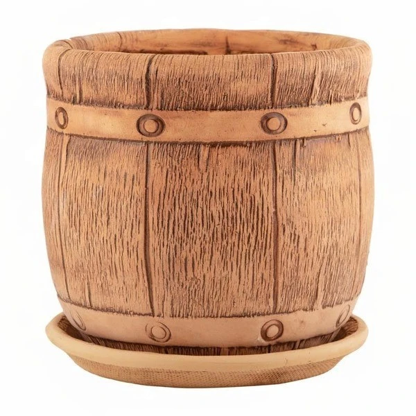 Горшок керамический "Бочка", D15