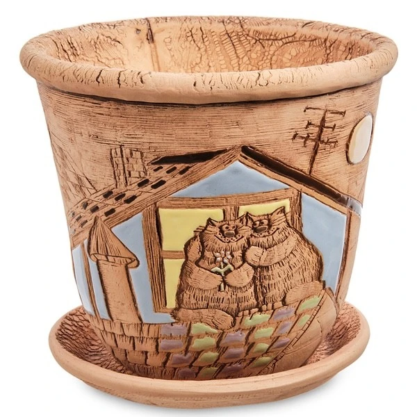 Горшок керамический "Коты", D21