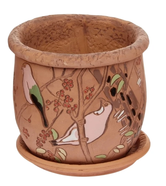 Горшок керамический "Птицы", D19