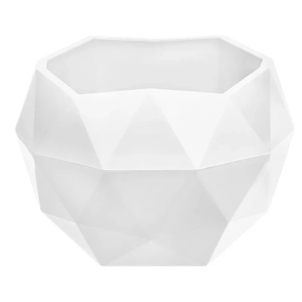 Кашпо "Топаз", пластик, белый 0,45л