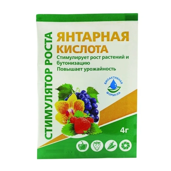 Янтарная кислота, 4 г , изображение 0