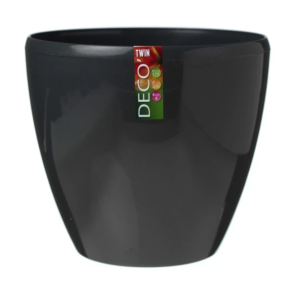 ГОРШОК "ДЕКО ТВИН" 4 Л АНТРАЦИТ