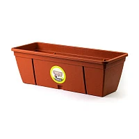 Ящик пластиковый для перил длина 50 см,высота 16 см (Терракот)