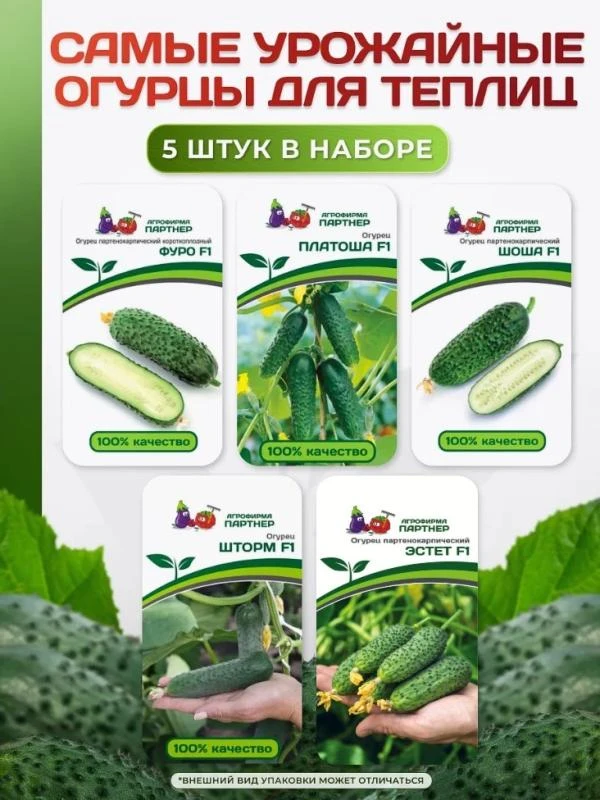 Партнер Набор САМЫЕ УРОЖАЙНЫЕ ОГУРЦЫ ДЛЯ ТЕПЛИЦ^ (1шт)
