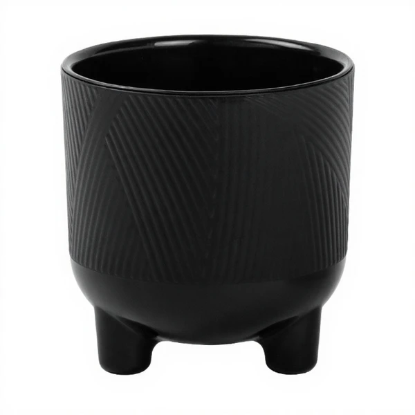 Кашпо "Фита", пластик, черный 4,3л