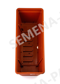 Ящик пластиковый для перил длина 50 см,высота 16 см (Коричневый) фото 5